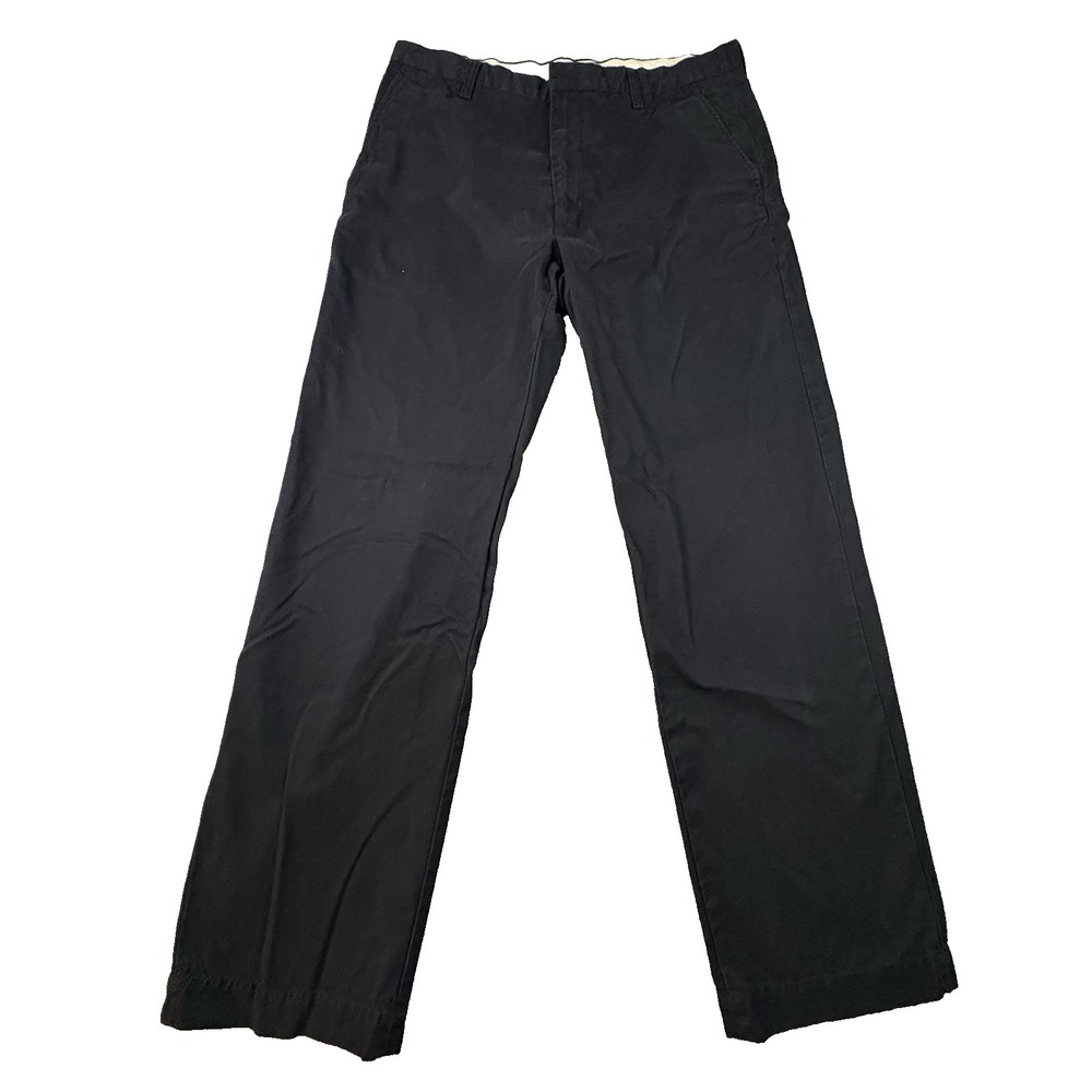 Banana Republic Men's 36x33 Black Dawson Relaxed Fit Straight Leg Chino Pants